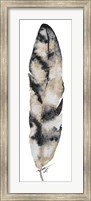Framed Black and Gold Feather