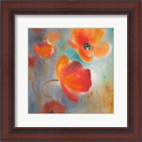 Framed Scarlet Poppies in Bloom I
