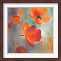 Framed Scarlet Poppies in Bloom I