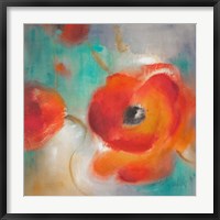 Framed Scarlet Poppies in Bloom II
