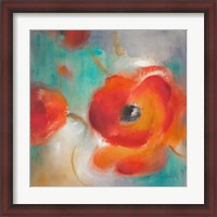 Framed Scarlet Poppies in Bloom II