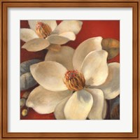 Framed 'Magnolia Passion I' border=