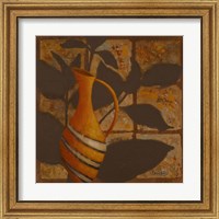 Framed 'Little Striped Vase I' border=