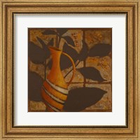 Framed 'Little Striped Vase I' border=