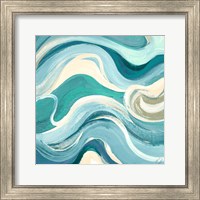 Framed 'Curving Waves I' border=