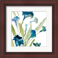 Framed Teal Belles Square II