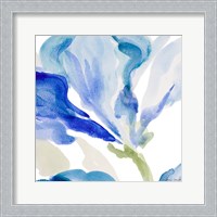 Framed Delicate Blue Square I