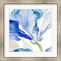 Framed Delicate Blue Square I