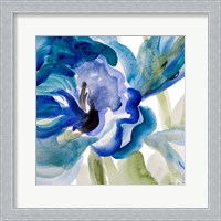 Framed Delicate Blue Square II