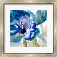 Framed 'Delicate Blue Square II' border=