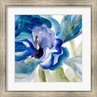 Framed Delicate Blue Square II