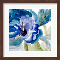 Framed Delicate Blue Square II