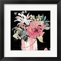 Flower Burst on Black I Framed Print