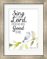 Framed Sing to the Lord