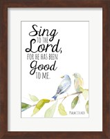 Framed Sing to the Lord