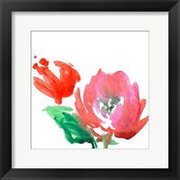 Framed Red Loose Blooms II