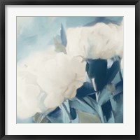 Framed 'White Roses II' border=