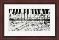 Framed Black & White Piano Keys