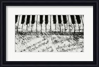 Framed Black & White Piano Keys