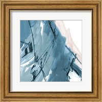 Framed Blue on White Abstract I