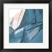 Framed Blue on White Abstract II