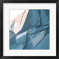 Framed 'Blue on White Abstract II' border=
