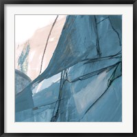 Framed Blue on White Abstract II