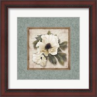 Framed 'Silversage Flower I' border=