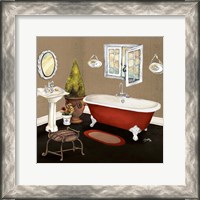 Framed 'Red Master Bath I' border=