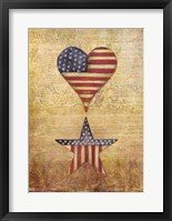 Framed America Stars Flag