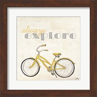 Framed 'Explore and Adventure I' border=