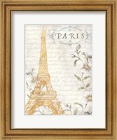 Framed Golden Paris I