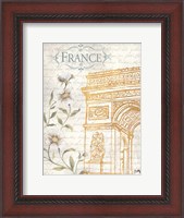 Framed Golden Paris II