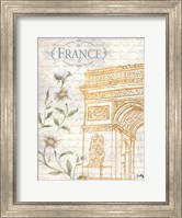 Framed Golden Paris II
