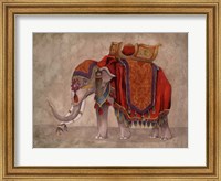 Framed Ceremonial Elephants I