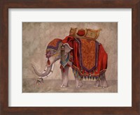 Framed Ceremonial Elephants I