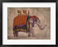 Framed Ceremonial Elephants II