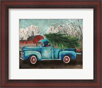 Framed Blue Truck and Tree I