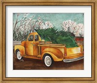 Framed Yellow Truck and Tree III