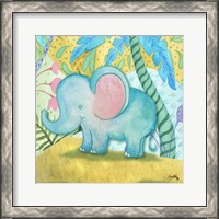 Framed 'Playful Elephant' border=