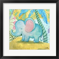 Framed 'Playful Elephant' border=