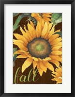 Framed Sunflowers in the Fall