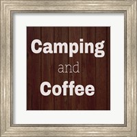 Framed Camping & Coffee Brown