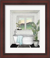 Framed 'Modern Black and White Bath I' border=