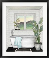 Framed Modern Black and White Bath I