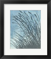 Framed Tall Grasses on Blue I