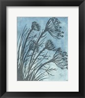 Framed Tall Grasses on Blue II