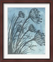 Framed Tall Grasses on Blue II