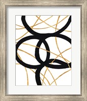 Framed Black and Gold Stroke I