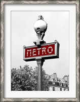 Framed Metro in Paris (Red)